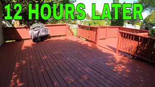 Updated ArborCoat Barn Red Sold Deck Stain - Start To Finish Staining Our LARGE DECK