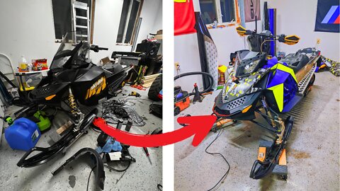 Restoring a 13 Year Old Snowmobile in 1 Minute!