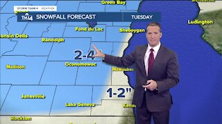 Winter weather advisory issued; as much as 4" of snow