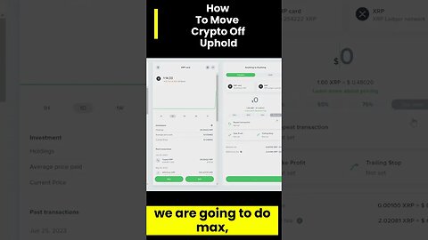 How To Move Crypto Off Uphold Exchange