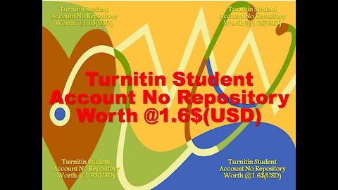 Turnitin Student Account No Repository Worth @1.6$(USD)