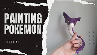 Painting the Paper Mache Dratini