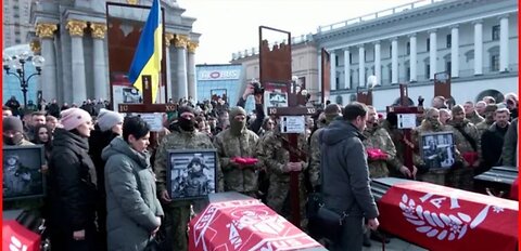 Ukraine buries four volunteer fighters Killed on Russian soil