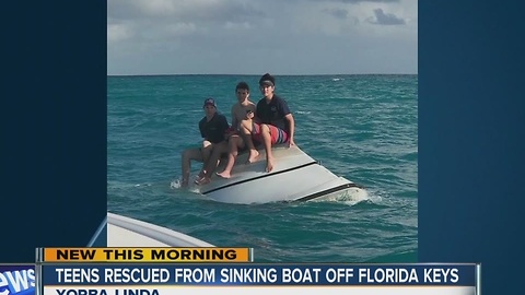 Orange County teens rescued from sinking boat in Florida