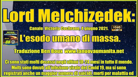 ⚡️ Lord Melchizedek: ⚡️ L'esodo umano di massa.⚡️