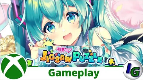 Hatsune Miku Jigsaw Puzzle Gameplay on Xbox HARD PUZZLE 1