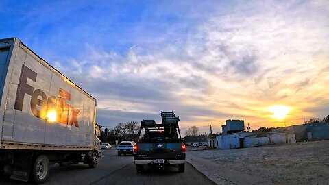 Driving Through Hampstead at Sunset - North Carolina