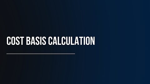 Cost Basis Calculation