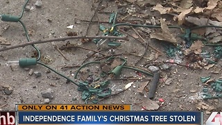 Real-life Grinch steals childrenâs Christmas tree and decorations