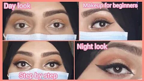 Day to night eye makeup look | step by step for beginners | Day VS night | by fiza farrukh