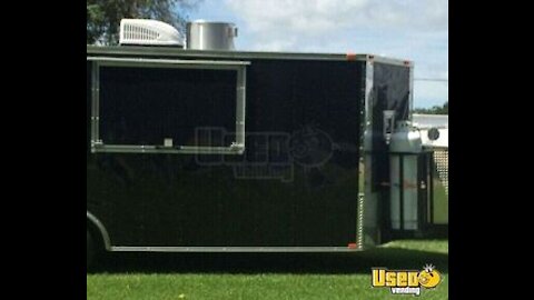 Ready to Serve 20' Mobile Barbecue Food Trailer with Enclosed Porch for Sale in Texas