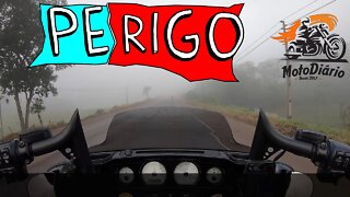 PERIGO, Moto e muita NEBLINA na VIAGEM rumo a PASSO FUNDO no Milwaukee Garage