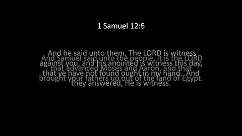1st Samuel Chapter 12