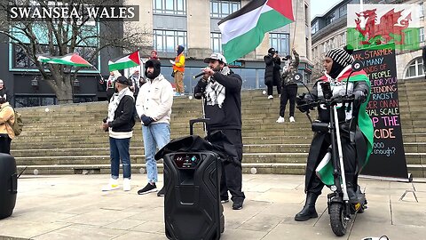 Speech 1 Pro-PS Protesters, Swansea March for Palestine