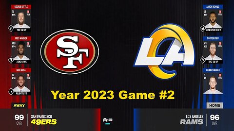 Madden 24 San Francisco 49ers Vs Los Angeles Rams Year 2023 | Legends
