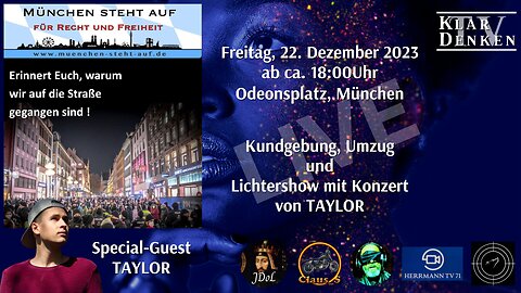 LIVE vom Odeonsplatz: Kundgebung, Umzug und Konzert mit TAYLOR