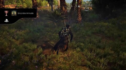 Assassin's Creed Origins - Troféu Encontro Armado (BRONZE) - Leve um leão domado até um crocodilo