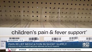 Valley residents continue to see shortage of children's pain relievers