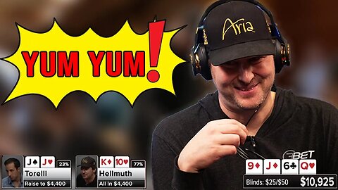 Phil Hellmuth SUCKS OUT vs. Top Set | Poker Hand of the Day presented by BetRivers