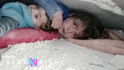 The Syrian siblings trapped between concrete and the man who rescued them - BBC Newsnight