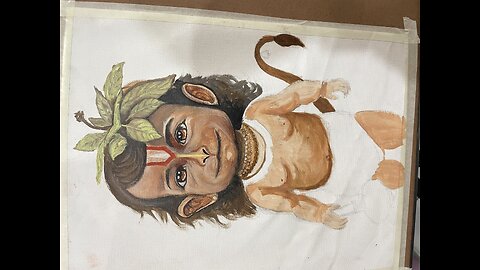 Load Hanumanji cute artwork 😍❤️ part 1 #art #hanumanji #cutebaby #cute #rumbleviral #viral