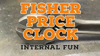 Vintage Fisher Price Clock - The internal Clock Mechanism - Installing the Real Clock - Old Broken
