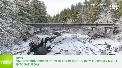 Several inches of snow likely in and around Clark County starting Thursday night