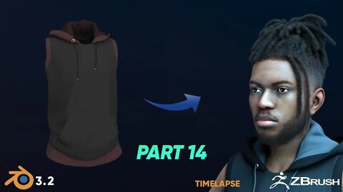 Adam | 3d Character for animation | Part 14 | cloth texturing | hoodie | ZBrush | Blender