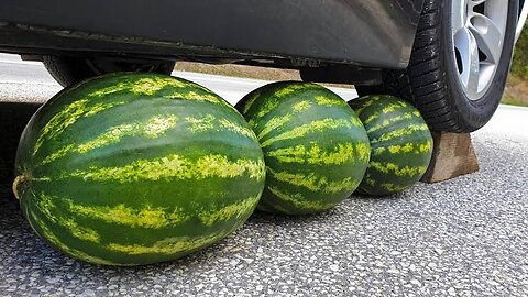 Car Crushing Experiment 🧪 Crushing Watermelon 🍉 by A Car 1 Minute Craft Only