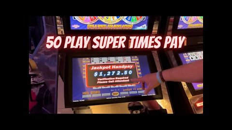 50 hand Video Poker with Super Times Pay !!