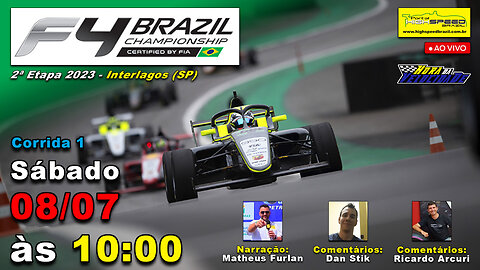 🔴 FÓRMULA 4 BRAZILIAN CHAMPIONSHIP | Corrida 1 | 2ª Etapa 2023 | Interlagos (SP) | Ao Vivo