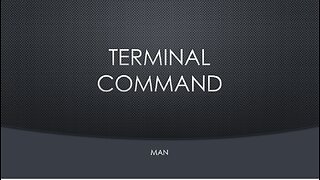 Terminal Command - How to use the man command