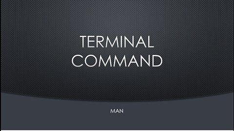 Terminal Command - How to use the man command