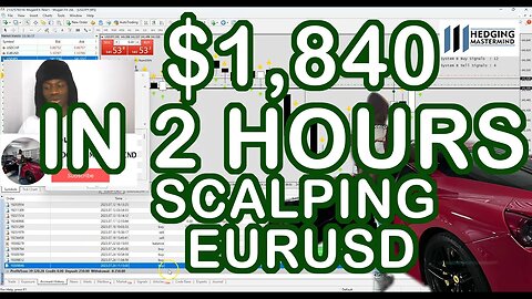 $1,840 in 2 hours Scalping EURUSD on the 5 minutes chart #FOREXLIVE #XAUUSD