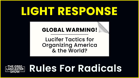 Global Warming! Replaced with #BlackLivesMatter, Using Tips from Lucifer for Organizing America?