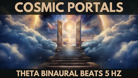 1 Hour of Relaxing Music for REM Sleep with mystical cosmic portals, Theta binaural beats 5 Hz