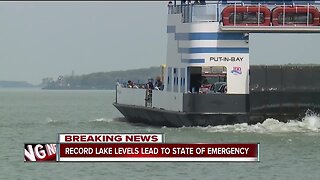 High lake levels cause problems at Port Clinton dock