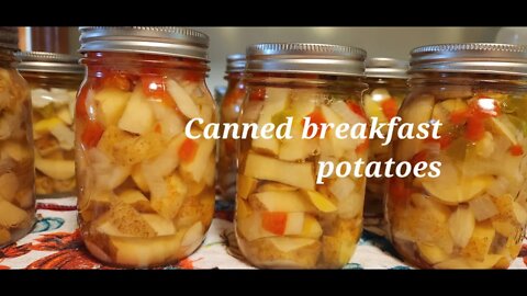 Canned breakfast potatoes @Whippoorwill Holler #potatoes #canning #happyharvest