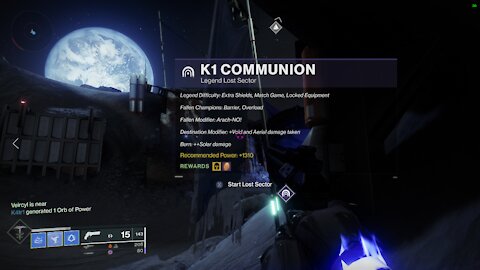 Destiny 2- Legend Lost Sector on the Moon-K1 Communion-6-1-21