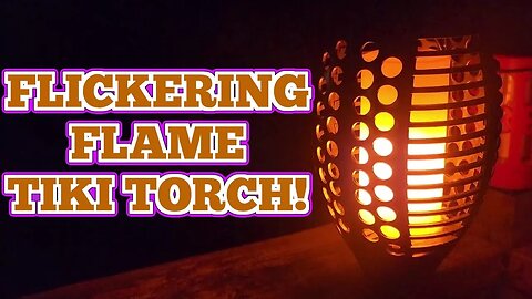 Flickering Flame Outdoor Tiki Torch Solar Lights!