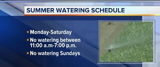 Summer watering schedule in effect now