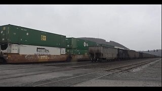 Empty coal & an Intermodal