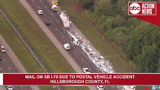 Mail carrier truck accident causes delays on SB I-75 in Hillsborough County