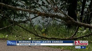 Morning storm leaves damage