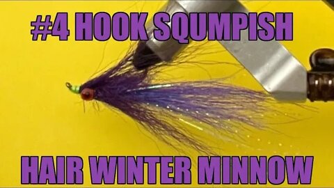 #4 Hook Squimpish Hair Winter Minnow #fishing #flyfishing #bass #bassfishing #shorts #flytying #fish
