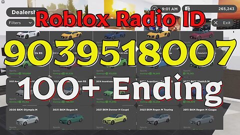 Ending Roblox Radio Codes/IDs