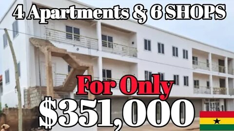 OWN 4 APARTMENTS AND 6 SHOPS in Ghana! Invest in Accra today!