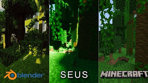 Minecraft Graphics: SEUS PTGI Shaders vs Blender
