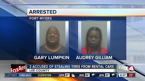 Pair arrested for stealing tires off rental cars in Fort Myers