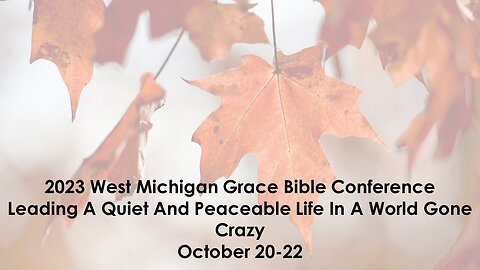 8) The Quiet & Peaceable Life In a World Gone Crazy (David Reid)